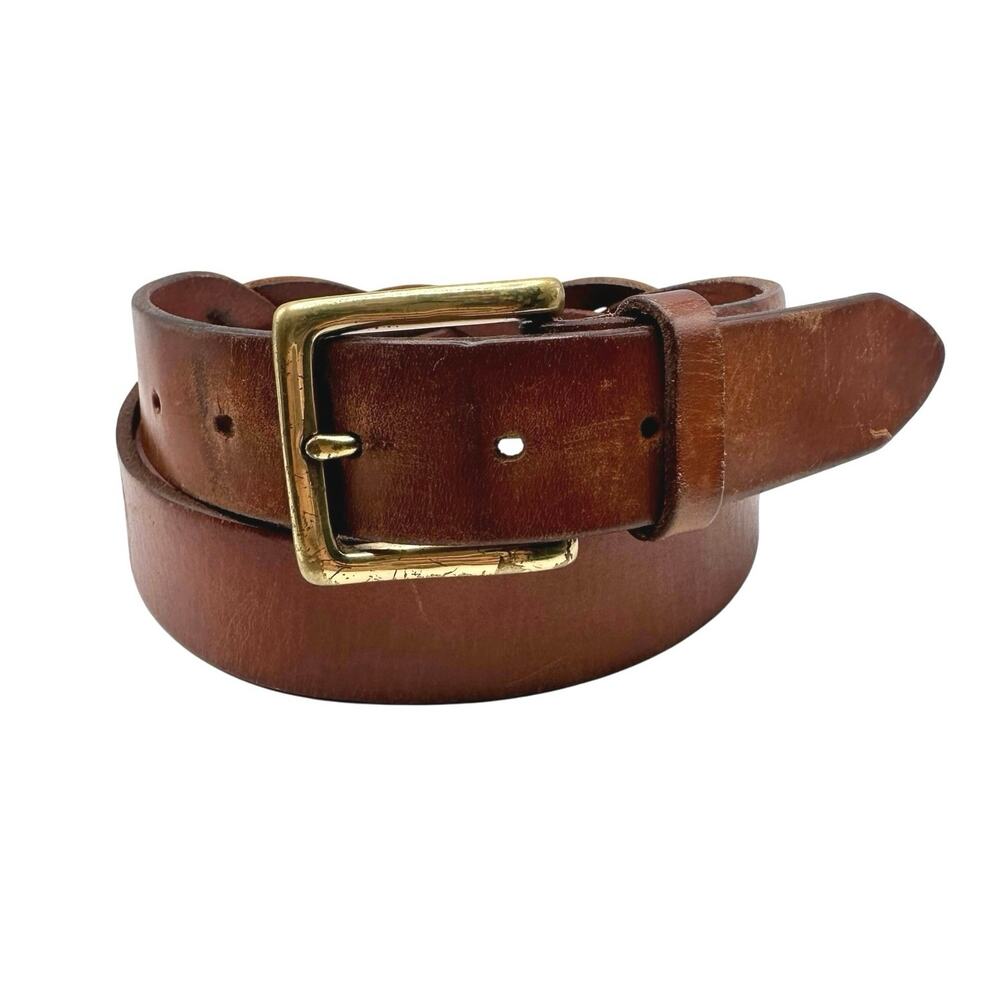 Polo Ralph Lauren | Men | Vintage Aged Thick Braided Leather Belt | Size 34